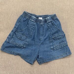 Blue Denim Cargo Shorts